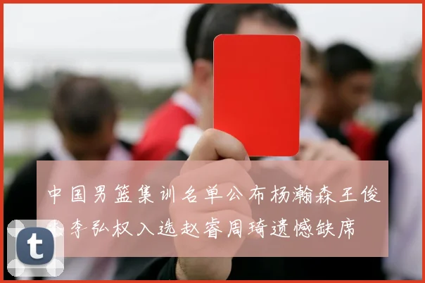中国男篮集训名单公布杨瀚森王俊杰李弘权入选赵睿周琦遗憾缺席